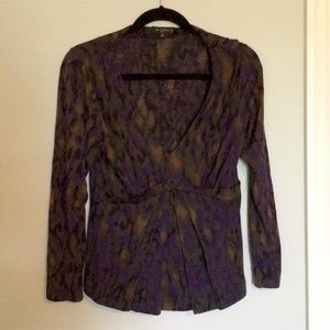 Etro deep-v blouse